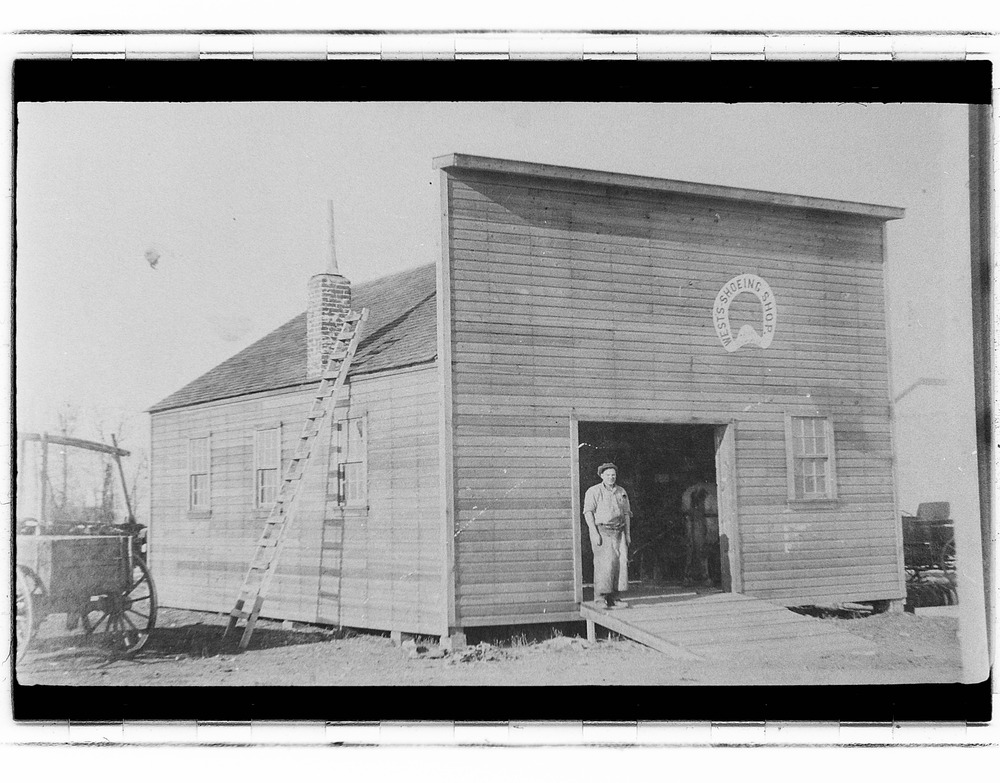 West’s Blacksmith Shop in Willow Creek. Photo courtesy of Patrick Finnega and Robin Sorensen at the Headwaters Heritage Museum in Three Forks, Montana.