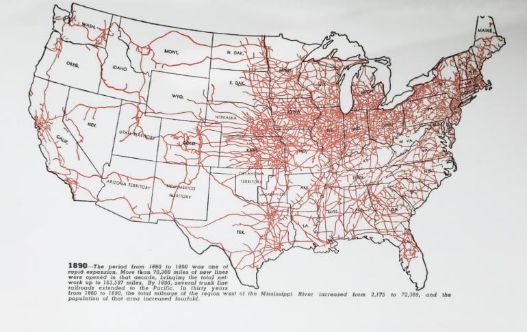 Rail lines of 1890