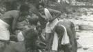 Italian detainees bathing, Fort Missoula